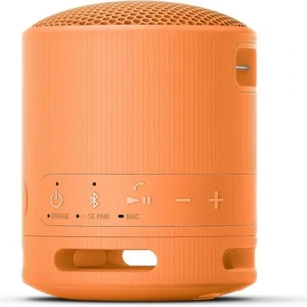 Sony Altavoz Bluetooth Portátil SRS-XB100 - Altavoz Inalámbrico Compacto con Sonido Potente, Batería de 16 Horas, Resistente al Agua IP67, Color Naranja